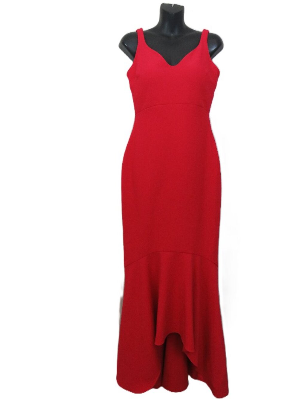 Cinq a Sept Size 6 Sade Gown Red Sweetheart Mermaid Fluted Cocktail Dress